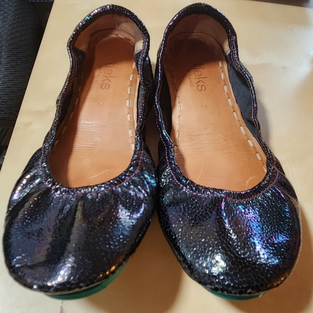 Tieks Arabian Nights Size 7 Oil Slick Black *Unicorn Alert!*